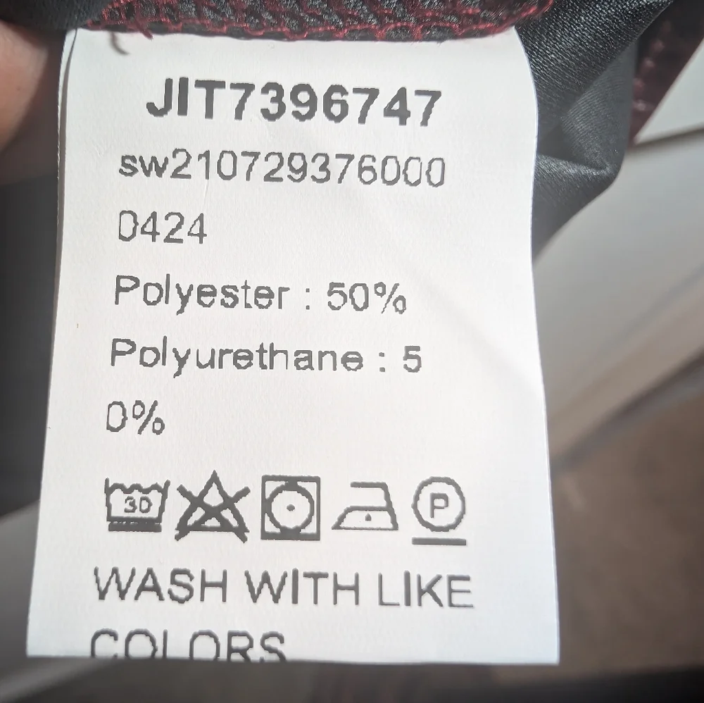 SHEIN Maroon Leather Short Sleeve Top Size 1XL - Picture 6 of 8